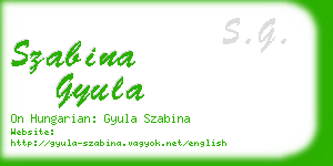 szabina gyula business card